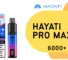Hayati Pro Max 6000 prefilled pod vape kit with rechargeable battery and 2ml pod